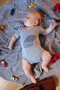 Yes his onesie says boobies in calculator speak. ;)
